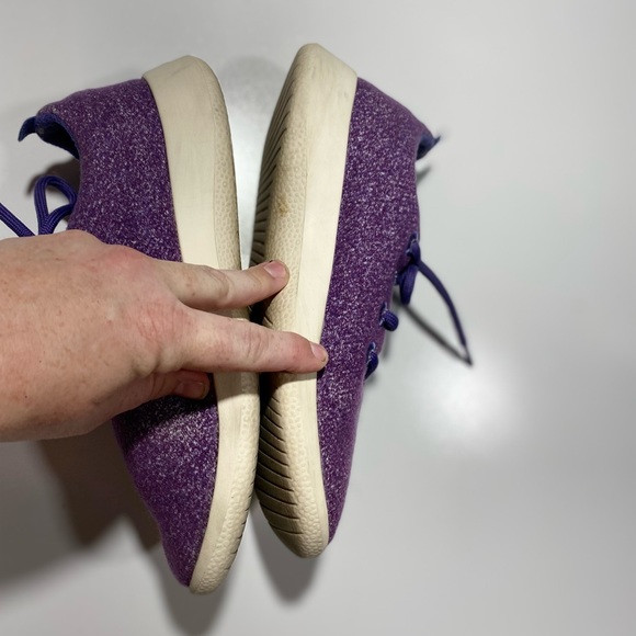 All Birds Woman’s Purple Wool Lace Up Washable Sneakers Size 8 - Picture 5 of 16